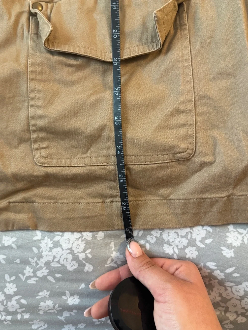 Casual Tan Field Jacket with Snap Front - Unbranded